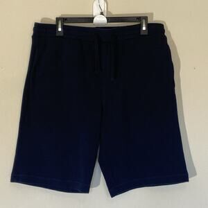 Banana Republic Navy Blue Knit Casual‎ Shorts Pull On Drawstring Mens Large Tall
